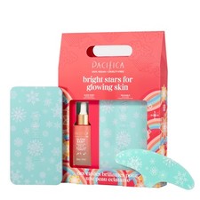 Pacifica Glow Bebé Suero y Mascarilla Reutilizable Set de Regalo de Vacaciones para Piel Radiante