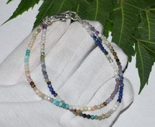 Octubre Nacimiento Turmalina Piedras Preciosas Cuentas Pulsera Joyería Plata ...