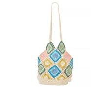Bolso de Mano Mujer URBAN ORIGINALS Grande Girasol Crochet Hecho a Mano -MULTICOLOR~