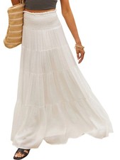"Vestido de verano para mujer, monocromático, cola alta, estilo boho, línea A, largo 9414"