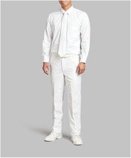 Pantalones/pantalones de vestir blancos para hombre - talla 50x30 nunca usado - tejido sueco - estilo LDS