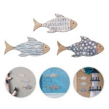 3 Piezas Playa Exterior Decoración Pared Peces Decoración Decoraciones para Hogar