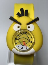 Reloj Angry Birds Slap amarillo para niños. Batería nueva. ¡Regalo súper lindo!