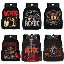ACDC 3D Mochila Escolar Bolsa para Libros Mochila Viaje Bolsas de Hombro Regalo 16"