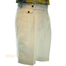 Pantalones Cortos Para Hombres Estilo Británico Verano Algodón Lino Informales Pantalones Sueltos Pantalones S-5Xl