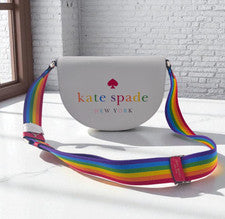 Kate Spade Rainbow Crescent Luna Texture Leather Limited Crossbody Hobo Backpack