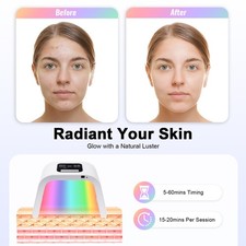 Máscara facial LED terapia de luz-7 colores lámpara de luz de terapia LED herramienta facial para el cuidado de la piel