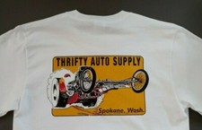 Camiseta Thrifty Auto Supply Spokane WA primera nitrosa dragster 1961 estilo vintage