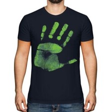 Mano Estampado Camiseta Hombre Moda Top Hipster Swag Trendy de Manga Corta