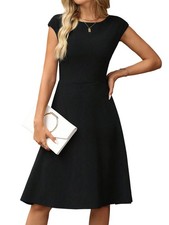 Vestido de cóctel mujer manga corta, semiformal, largo midi J4J75576