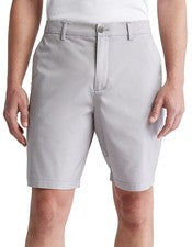 Pantalones Cortos Chinos Calvin Klein Para Hombres Refinados Calce Ajustado 9" Entrepierna 34 Aleación - Nuevos con Etiq