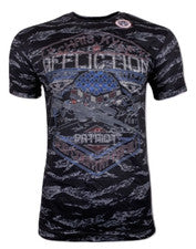 Camiseta AFFLICTION Para Hombre CK BASILONE Azul Marino Lava Lavado Motociclista MMA S-4XL