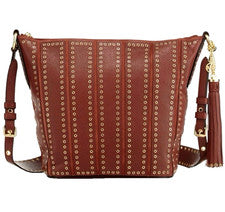 Nuevo Michael Kors Para Mujer Brooklyn Cuero Ojal Mediano Alimentación Bolso Ladrillo Precio de venta sugerido por el fa