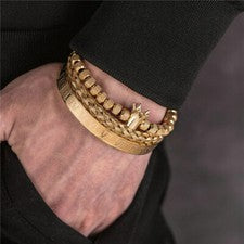 Pulseras De Hombre Joyería Pulsera Chapada en Oro Para Hombre Esclava Brazalete