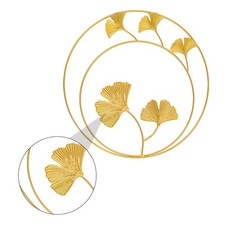 Adorno de Pared Hojas de Metal Color Dorado Colgante Decoración para Hogar Dormitorio