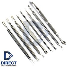 Kit limpiador de agujas extractor de manchas de espinillas comedón acné removedor de espinillas 8 piezas