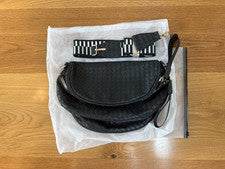 Riñonera Emmafy de cuero tejido negra GoFree The Ampliest Bolso viral Nuevo con etiquetas