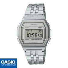 CASIO A1000A-7EF⎪A1000A-7⎪Original⎪VINTAGE ICONIC⎪Plata⎪SILVER