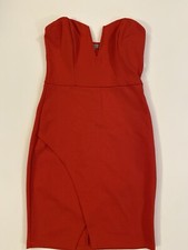 Vestido para mujer rojo Charlotte Russe estilo D24884 talla pequeña nuevo con etiquetas