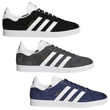 Adidas ORIGINALES HOMBRES GACELA ZAPATILLAS ZAPATOS ZAPATILLAS NEGRO GRIS AZUL MARINO TRÉBOL OG