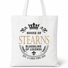Bolso de Mano STEARNS Family Surname House Of White Algodón