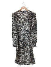 Vestido manga larga Sisters Point viscosa elegante negro blanco talla 40