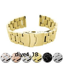 Pulsera de extremo plano de acero inoxidable de 18 mm 20 mm 22 mm 24 mm correa de reloj universal