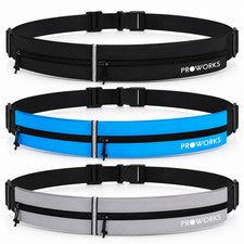 Cinturón para correr Soporte para teléfono Paquete de cintura Riñonera Correr Gimnasio Ciclismo Viaje Negro