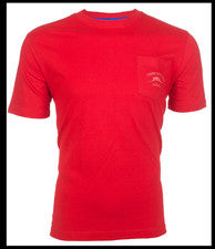$48 TOMMY BAHAMA Bordado Logo ROJO Calce Relajado Manga Corta Bolsillo Camiseta