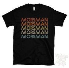 CAMISETA MORSMAN ESTILO RETRO REPETIDO Hombre y Mujer Novedad Genial Nombre Regalo