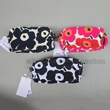 Bolsas de Maquillaje con Cremallera y Patrón de Flores Marimekko Bolsa de Almacenamiento de Cosméticos Ligera Nueva