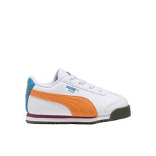 Zapatillas informales blancas con cordones estándar PUMA Roma 24 para niños pequeños 39901125