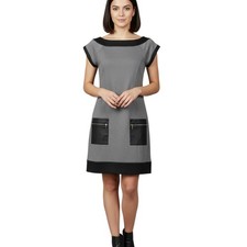 Vestido vaina para mujer Laundry by Design talla 4 gris jaspeado carrera profesional nuevo con etiquetas