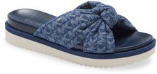 ZAPATOS MICHAEL KORS JOSIE DENIM PLATA LOGOTIPO MK ANUDADOS 9.5 10 ME ENCANTAN