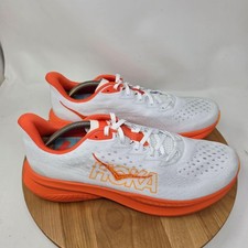 Hoka One One Zapatos Para Hombres 11 Mach 6 Tenis para Correr Blanco Naranja Gimnasio Atletismo