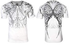 Camiseta para hombre Rebel Saint by Affliction fractura motociclista tatuaje S-5XL