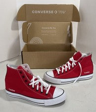 Top alto rojo Converse By You Trenton Name Chuck Taylor All Star para hombre talla 12