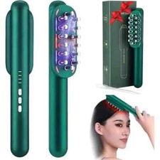 Peine de masaje eléctrico 4 en 1 terapia de luz LED crecimiento del cabello masaje cuero cabelludo cepillo