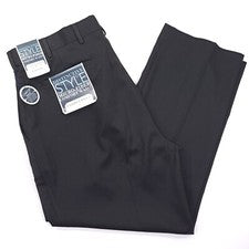Pantalones de vestir negros estilo distintivo Saddlebred microfibra cintura cómoda - 40x29