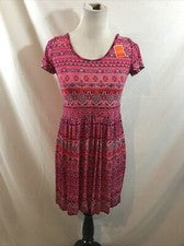 Vestido West Loop Rosa Diseño Manga Corta - Mujer Pequeño, Nuevo Con Etiquetas