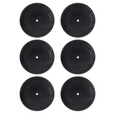 Adornos de vinilo adhesivos de pared 6 piezas discos decorativos decoración interior habitación