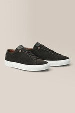 Zapatilla deportiva Good Man Brand Edge Lo Top negra gamuza con cordones Italia para hombre talla 11,5
