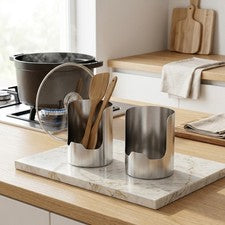 Soporte de utensilios de cocina para soporte para tapa de olla espátula y tablas de cortar 10