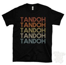 CAMISETA ESTILO RETRO REPETIDO TANDOH para hombre y mujer novedad genial nombre regalo