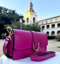 Bolso de mujer diseñador de cuero italiano - Ava Fushia