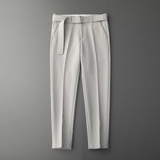 Pantalones recortados para hombre ajustados traje informal pierna pequeña pantalones largos estilo delgado