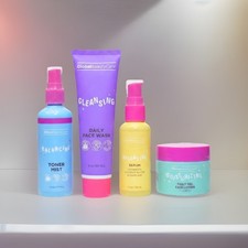 Global Beauty Care Set de 4 piezas para el cuidado de la piel limpiador tónico suero hidratante ceramidas