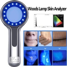 Analizador de cuidado de la piel con lámpara de madera - UV/aumento para pruebas de belleza y faciales