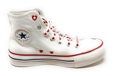 Converse scarpa donna in tela modello A19062C St. Valentine bianco rosso❤️cuore