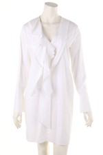 CLARA KITO dress Cotton Volants Frills I 44 = D 38 white NEW